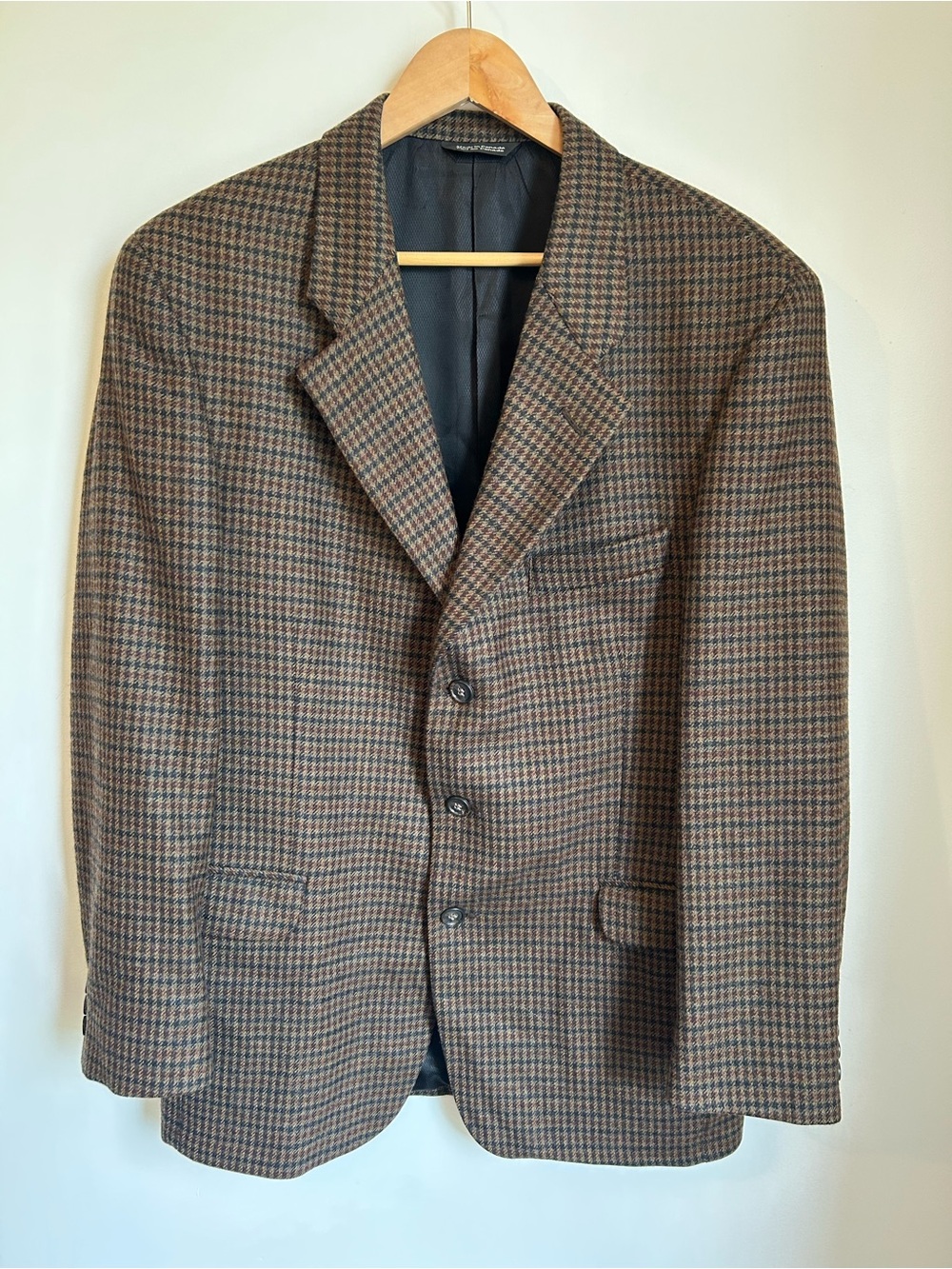 Vintage America Men's 100% Wool Blazer Jacket Made in Canada Plaid Size 40